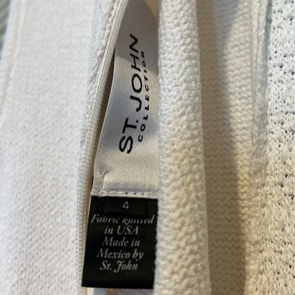 St. John two piece blazer and dress with leather detail size 4 - Picture 5 of 10